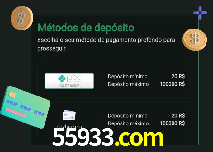 O cassino 55933.com oferece uma grande variedade de métodos de pagamento